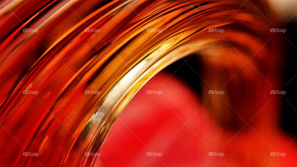 Curved Orange Glass