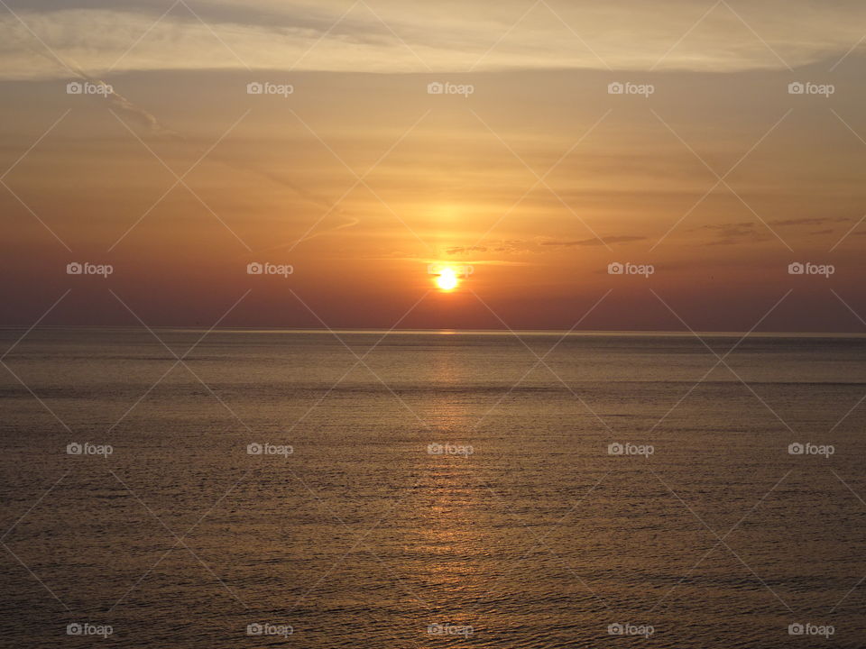 Sunset, Sun, Dawn, Water, Ocean