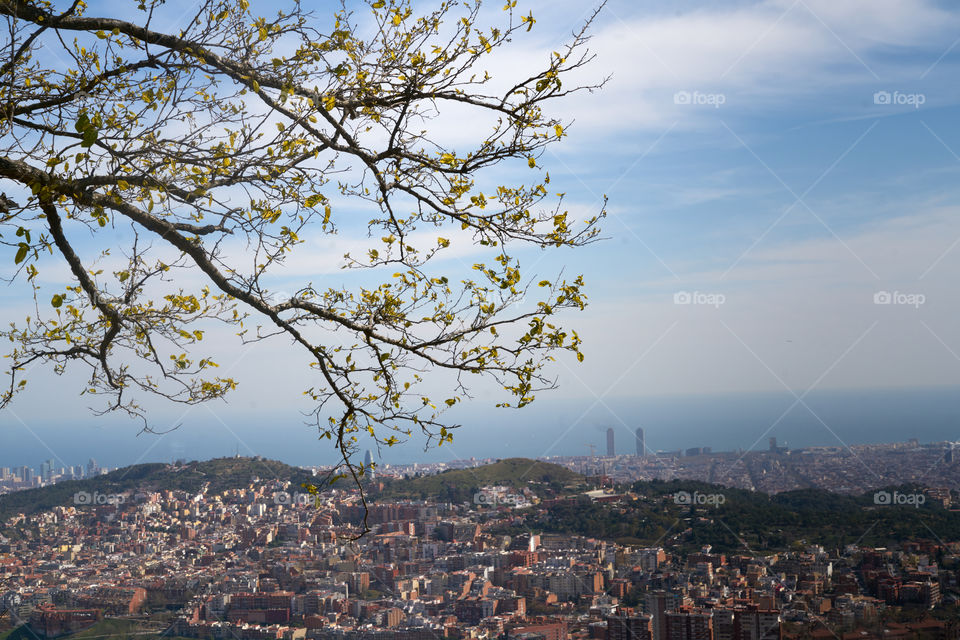 Early Spring view of Barcelona