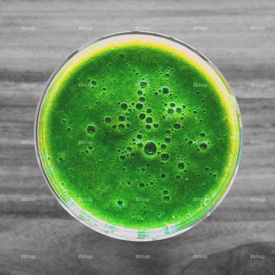 Colorful green smoothie