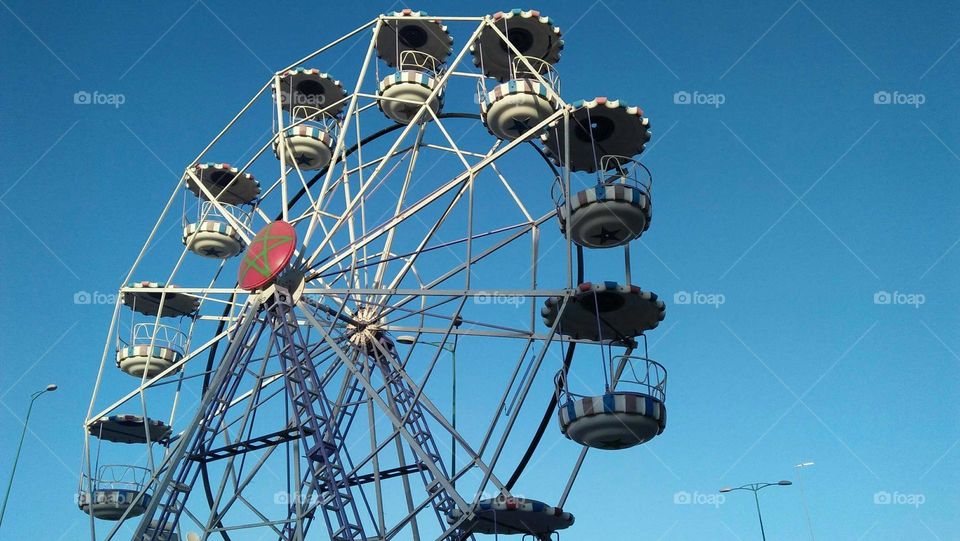 Ferris wheels.