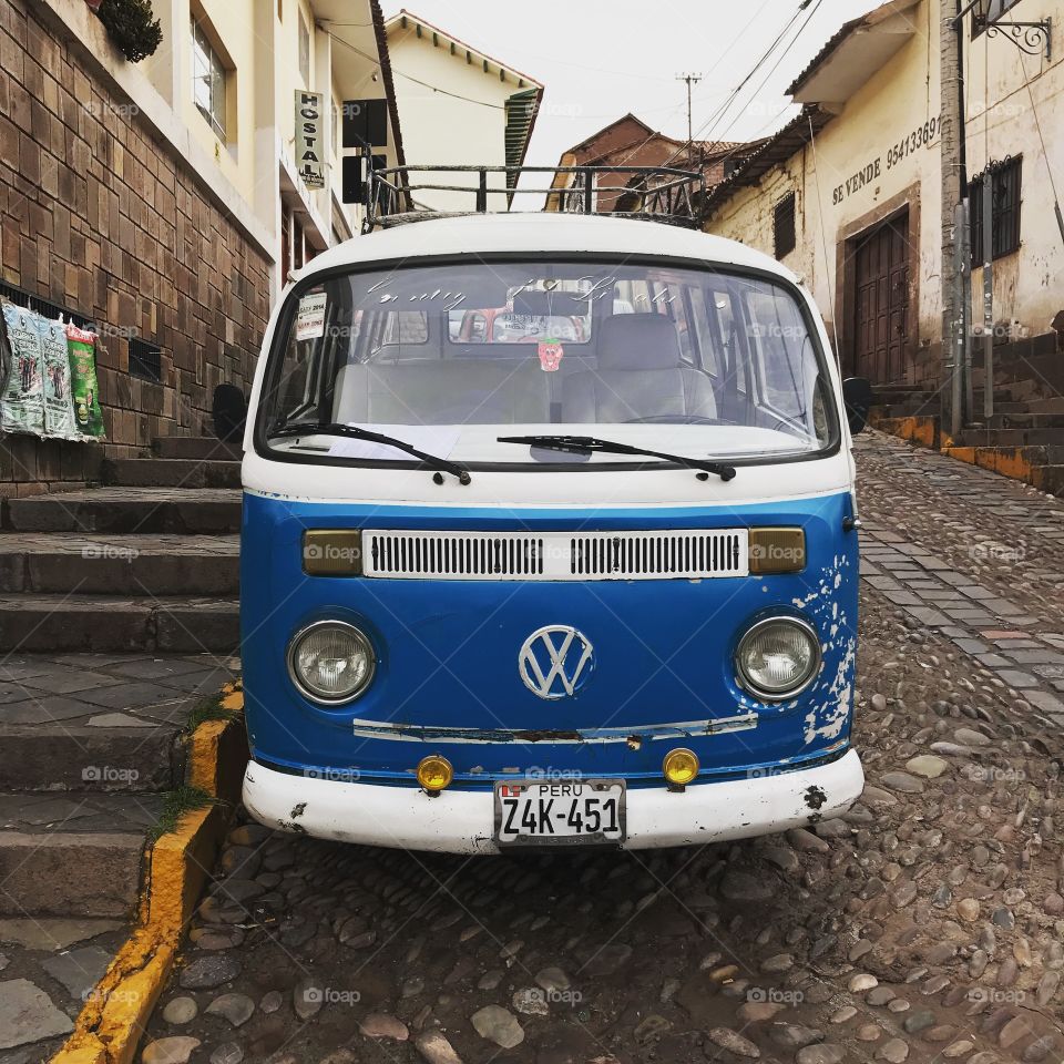 Volkswagen bus in Peru