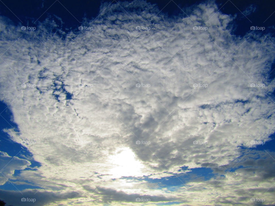 Beautiful sunlight through cloud and sky
