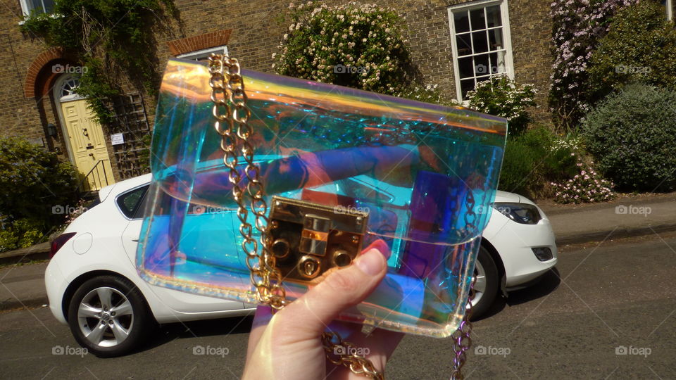transparent fashionable seethrough womens clutch bag