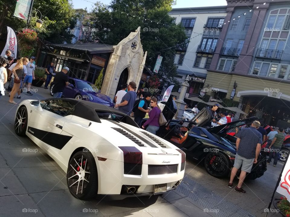 car white fast Lamborghini