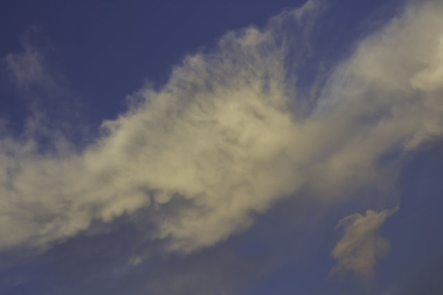A white cloud formation on Penang Island skies.