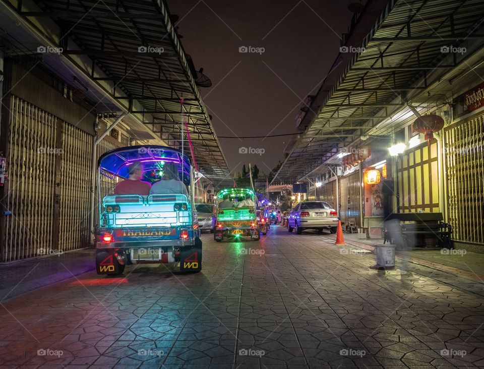 Night tour by Tricycle Tuk Tuk Thailand