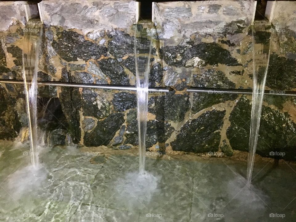 Mineral water cascade 