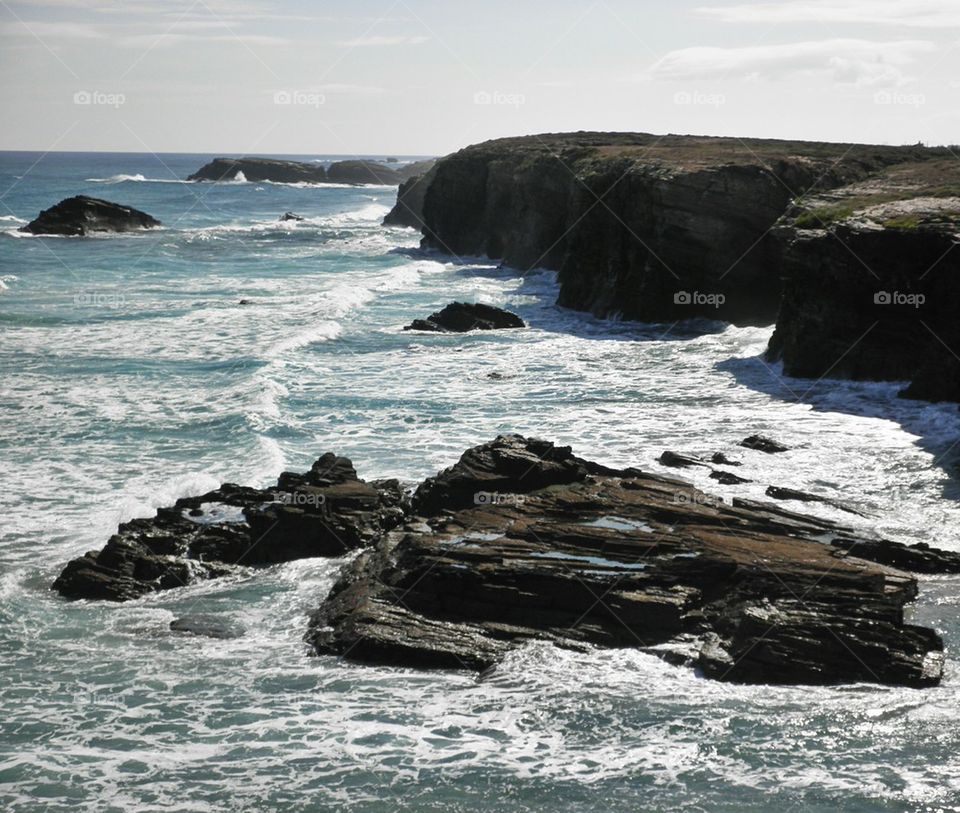 High angle view of tide