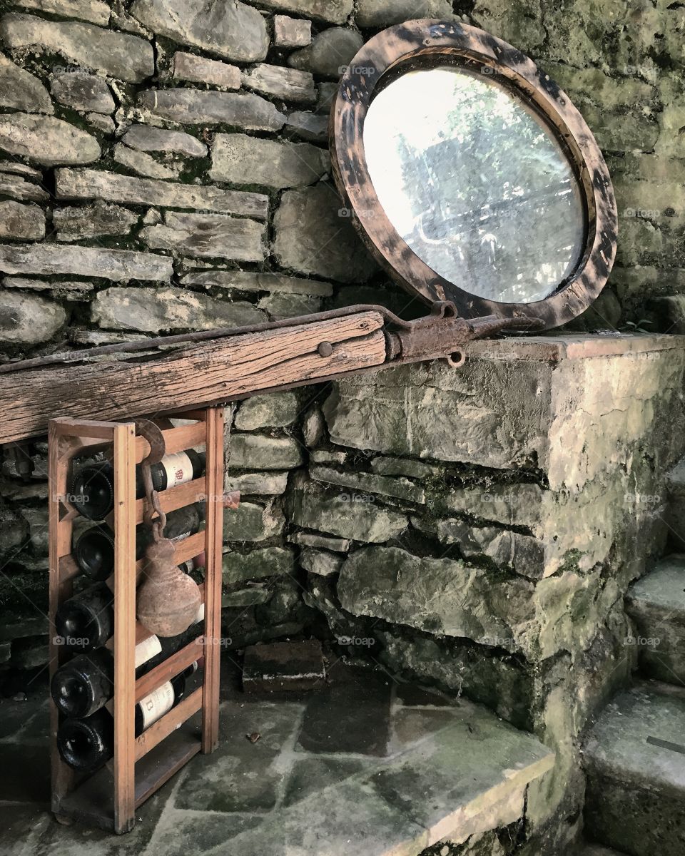 Old mirror in a old house 