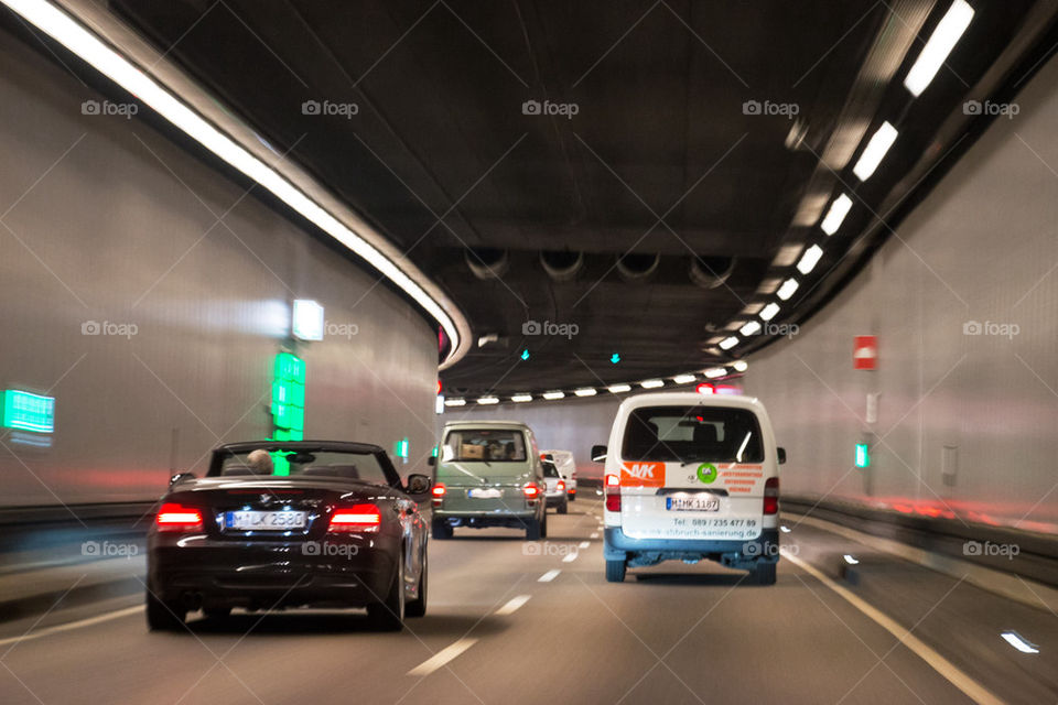 Traffic tunnel in Munich