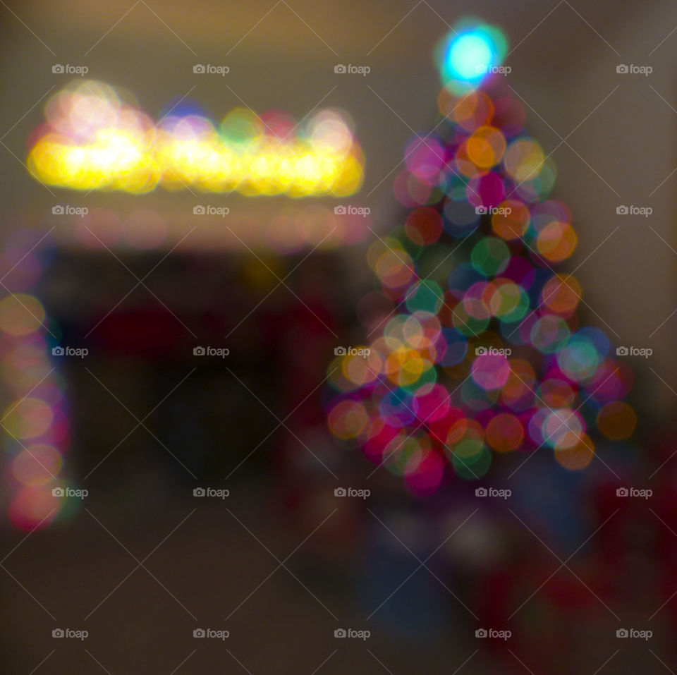 Christmas tree bokeh