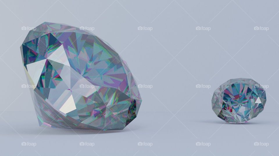 Two diamonds in different positions