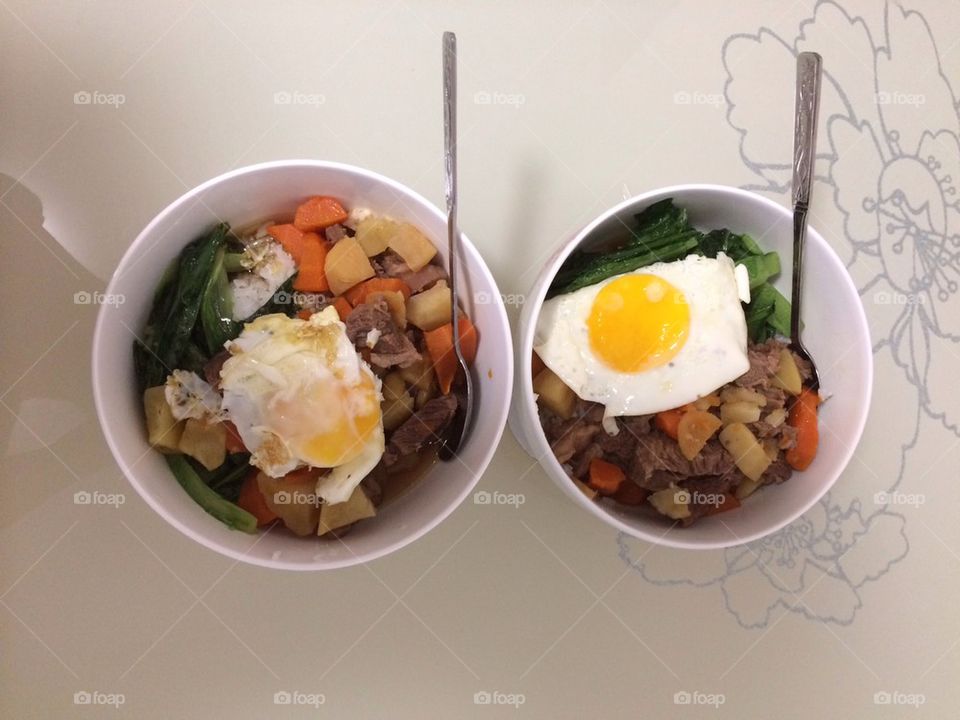 Beef Egg noodle or rice