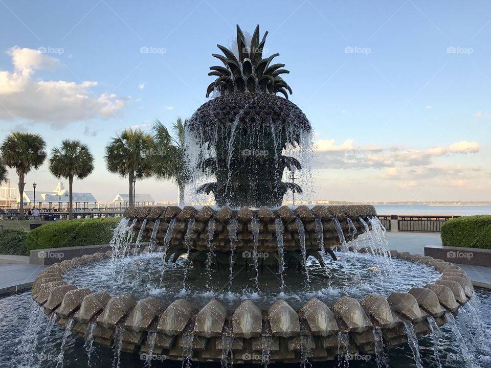 Pineapple fountain in Charleston, SC