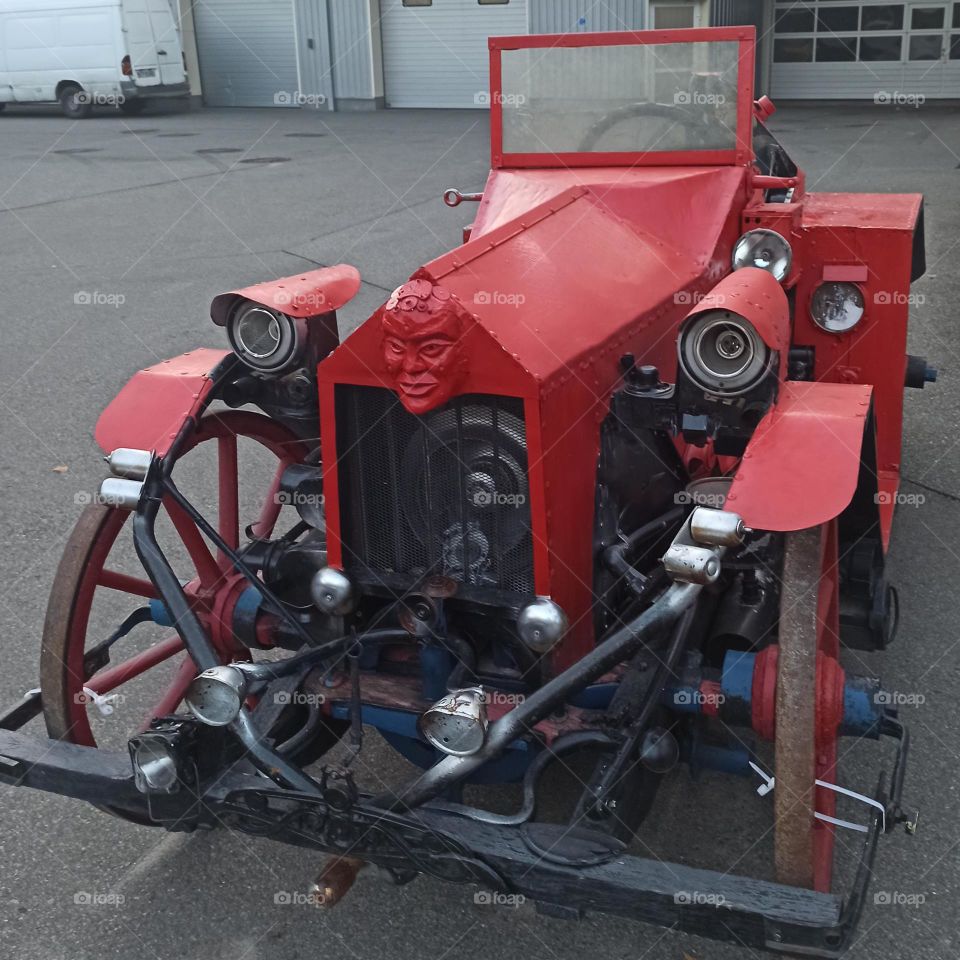 Antiques. Vintage car