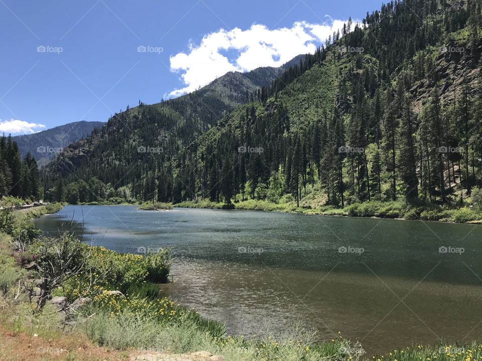 River and mountains