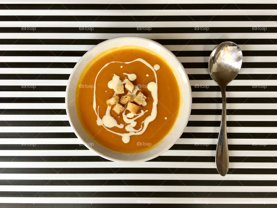 Warm pumpkin soup 