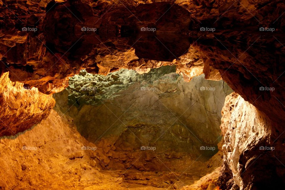 View of rocky tunnel