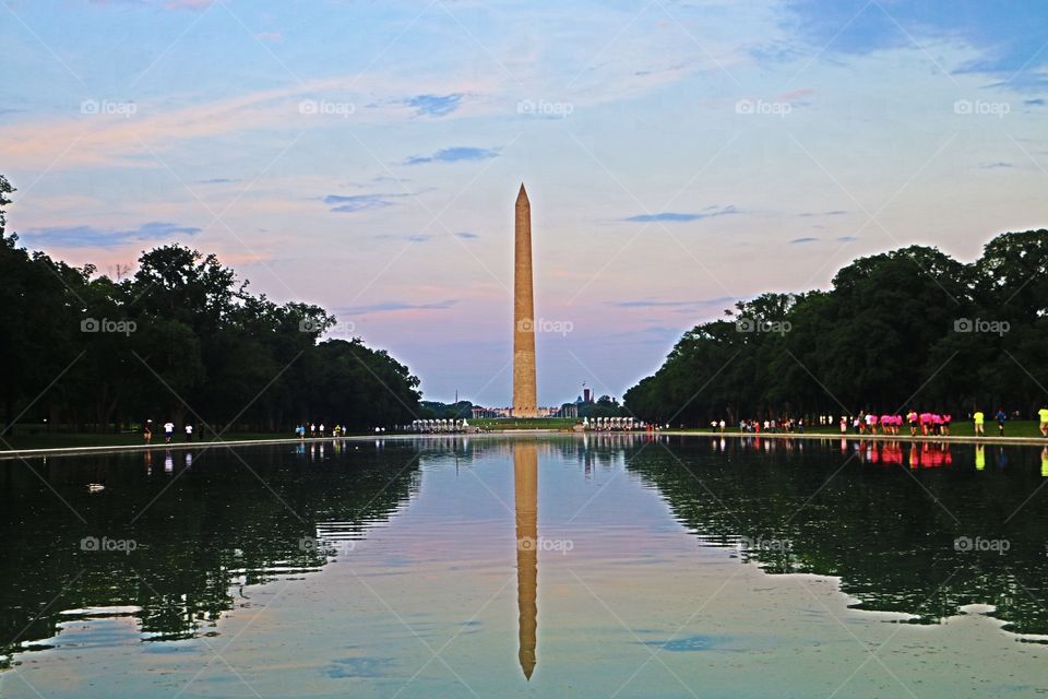 Washington Monument at sunset