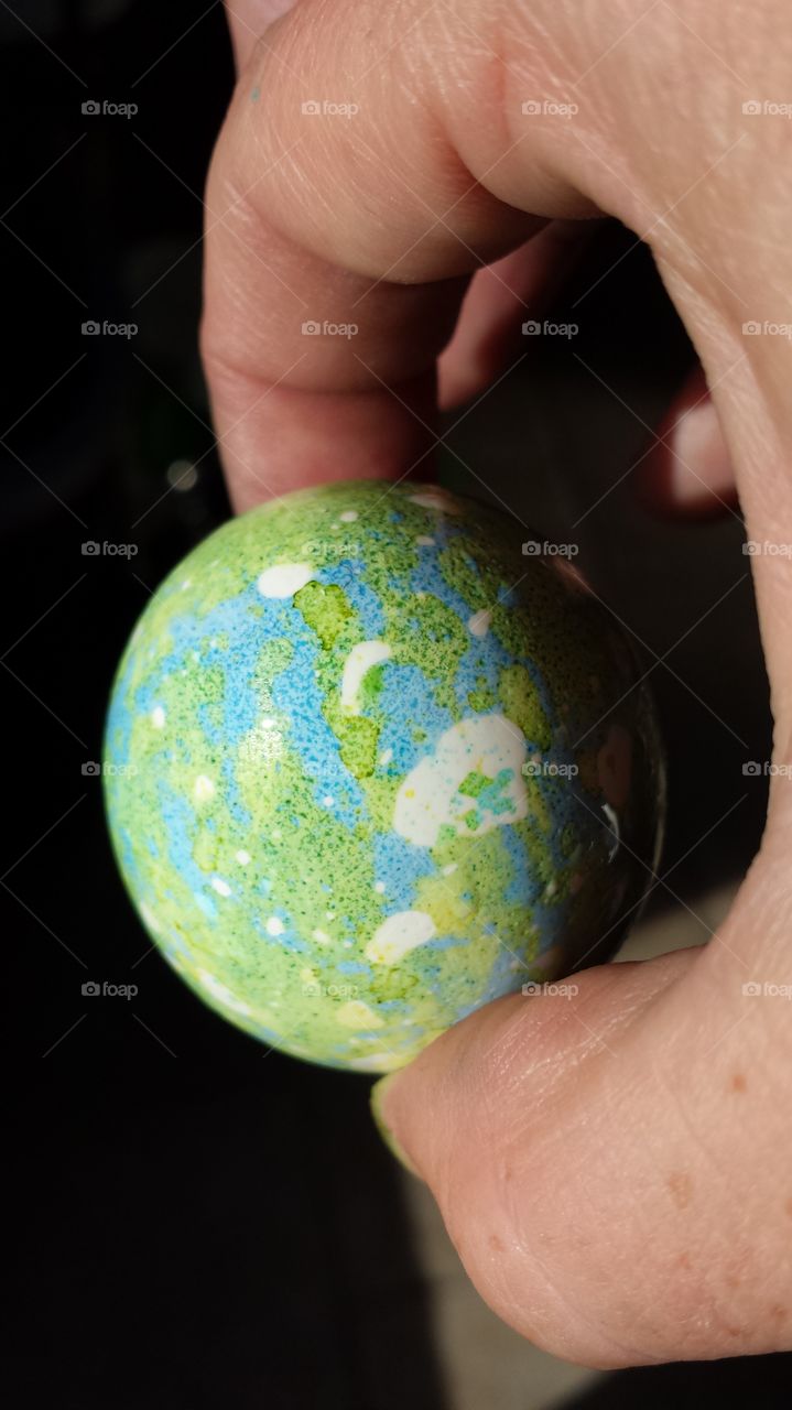 earth egg . i loved this easter egg, reminded me of our planet