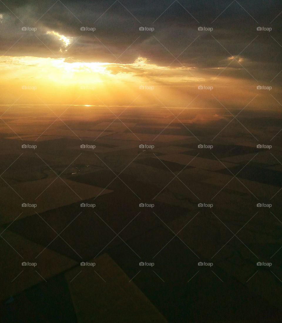 Sunset on the horizon