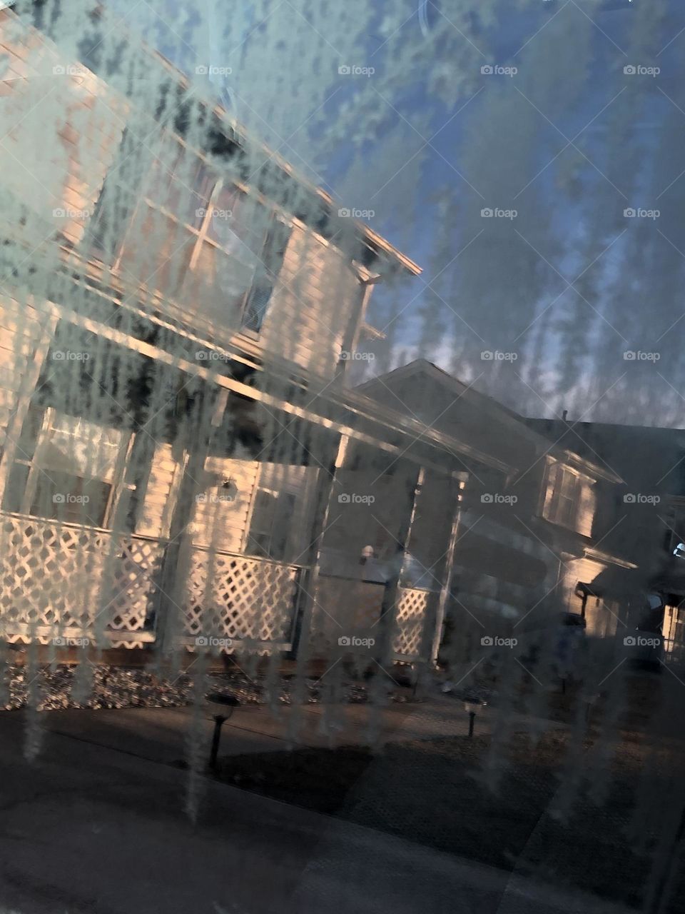 Morning Reflection -car window