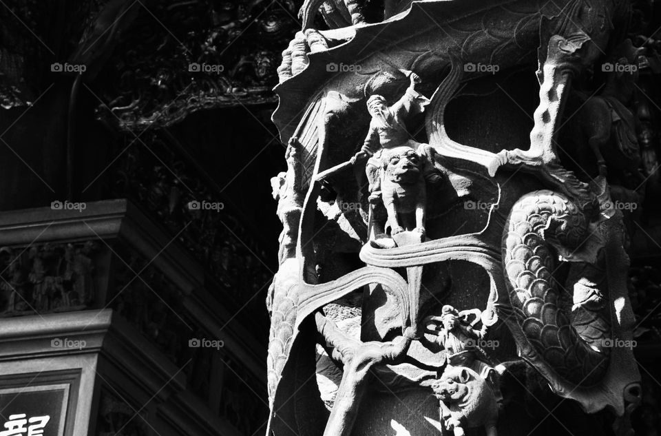 Architecture of carved embellishment