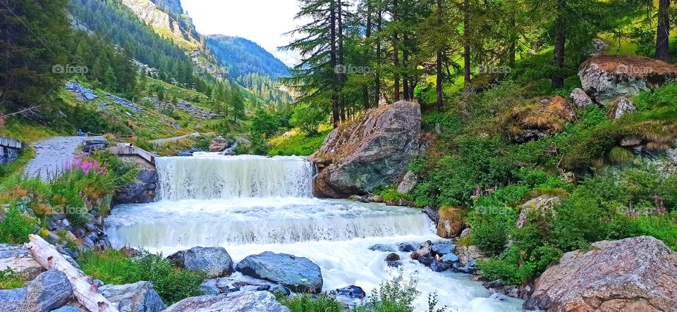 Waterfall in mountain