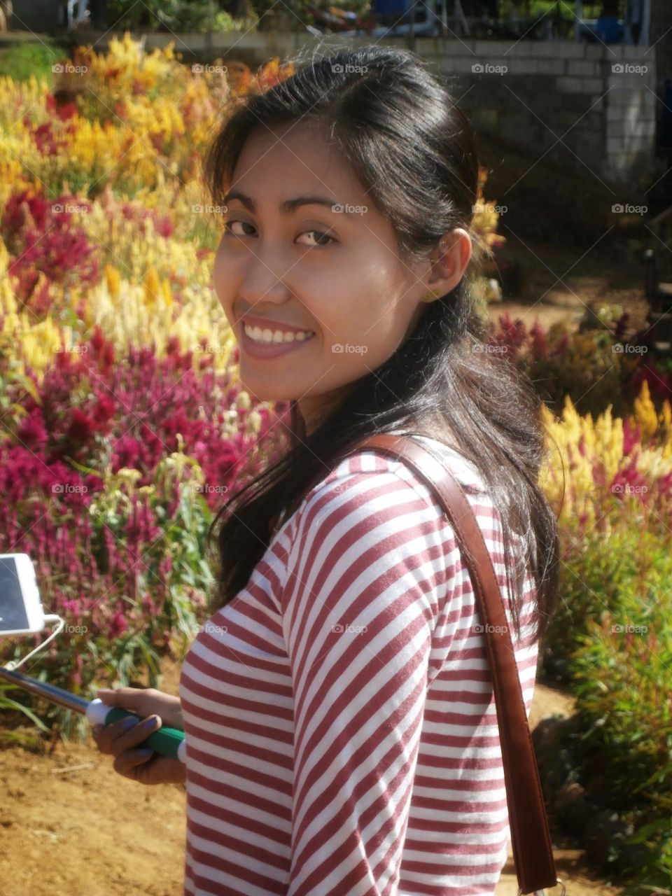 Smiling woman in portrait 