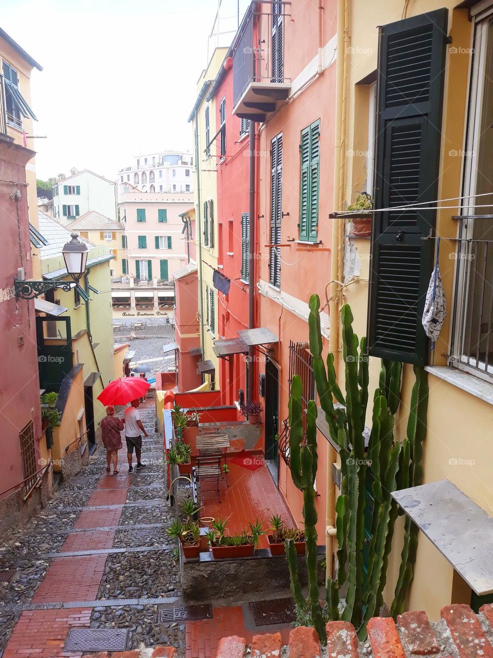 The Italian riviera still brightens the mood even in the rain