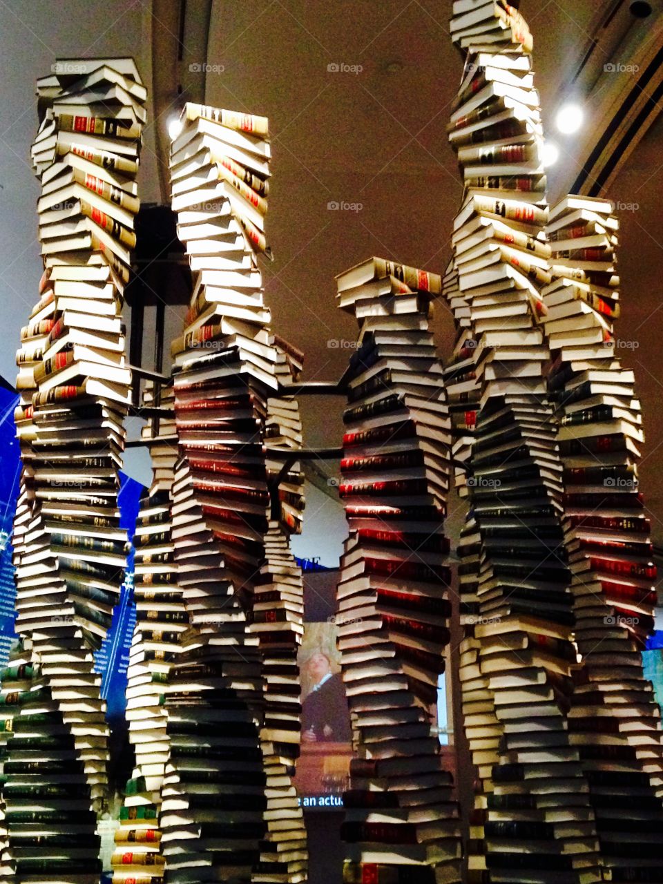 Stacks of books sculpture 