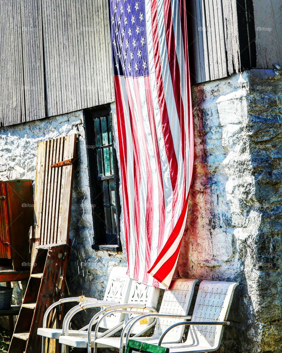 vintage American flag