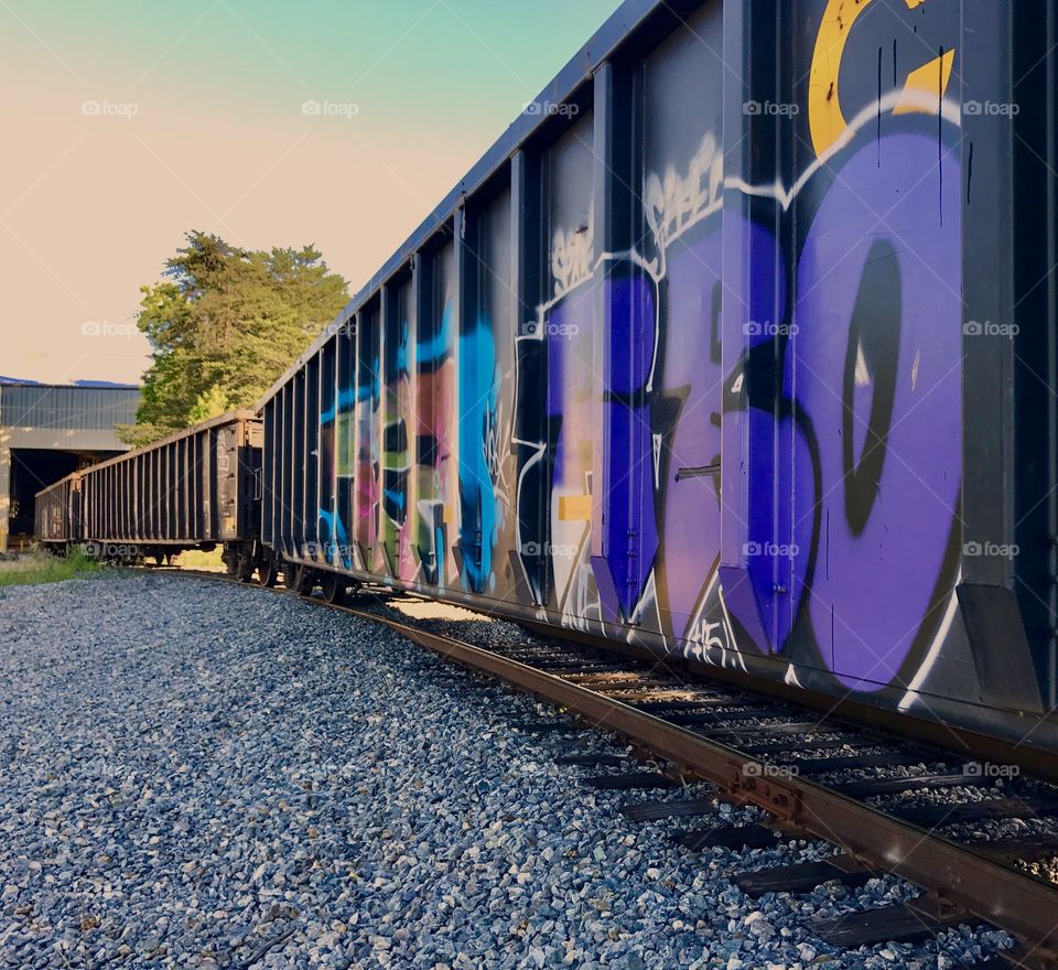 Graffiti on Train Cars