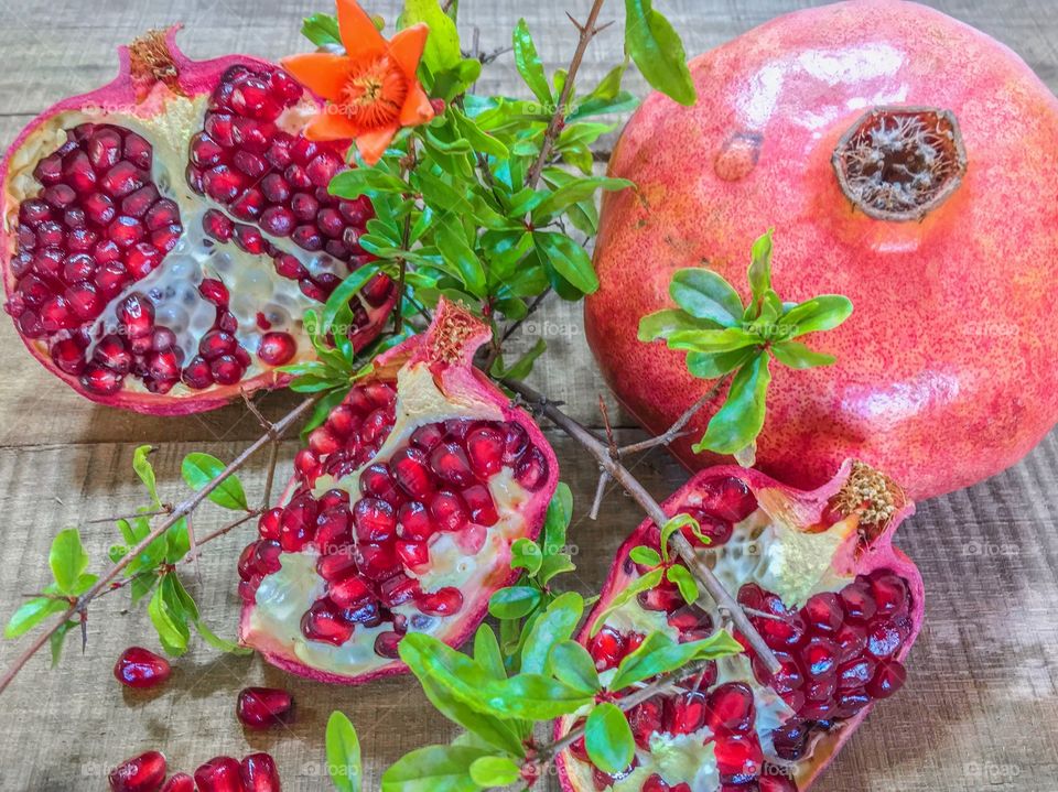 Pomegranate fruits 