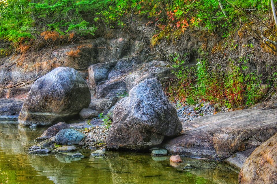 rocks on the lake