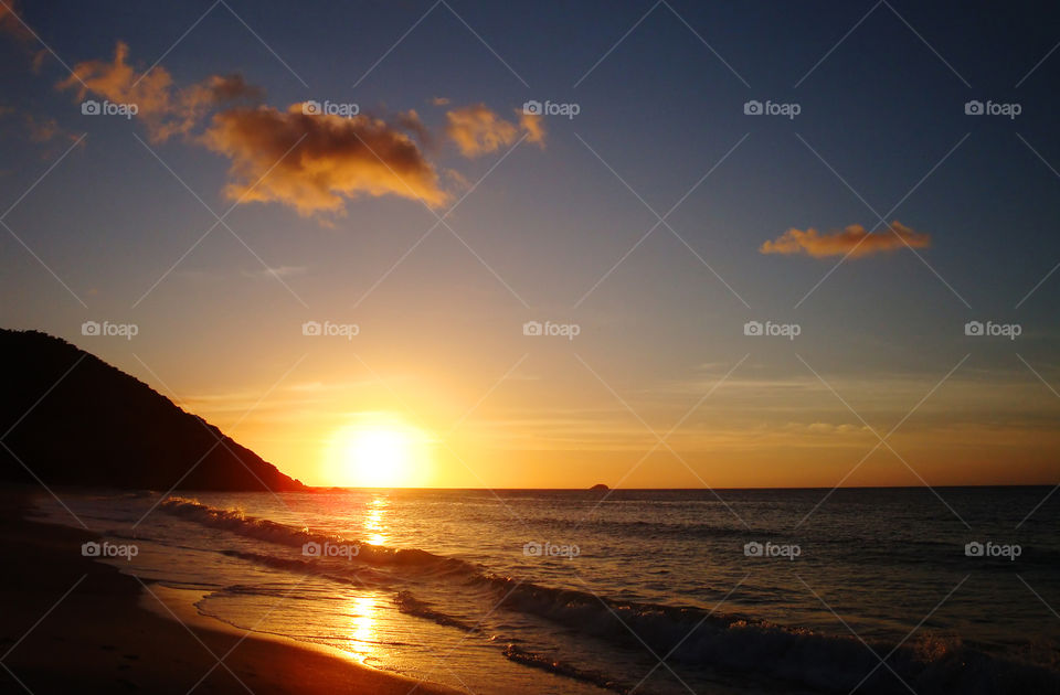 Sunset at Zaragoza Beach, Margarita, Venezuela
