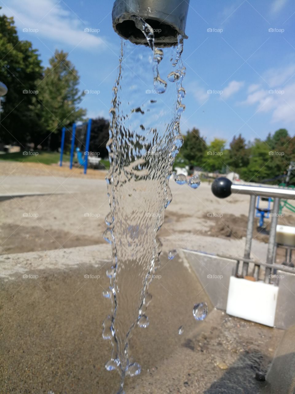 water at the park.