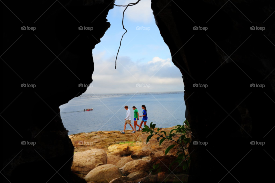 lake family happiness cave by lightanddrawing