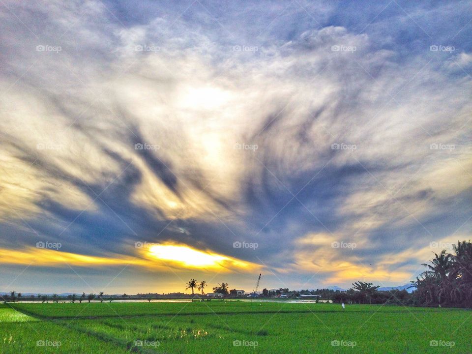 Cyclone sunset