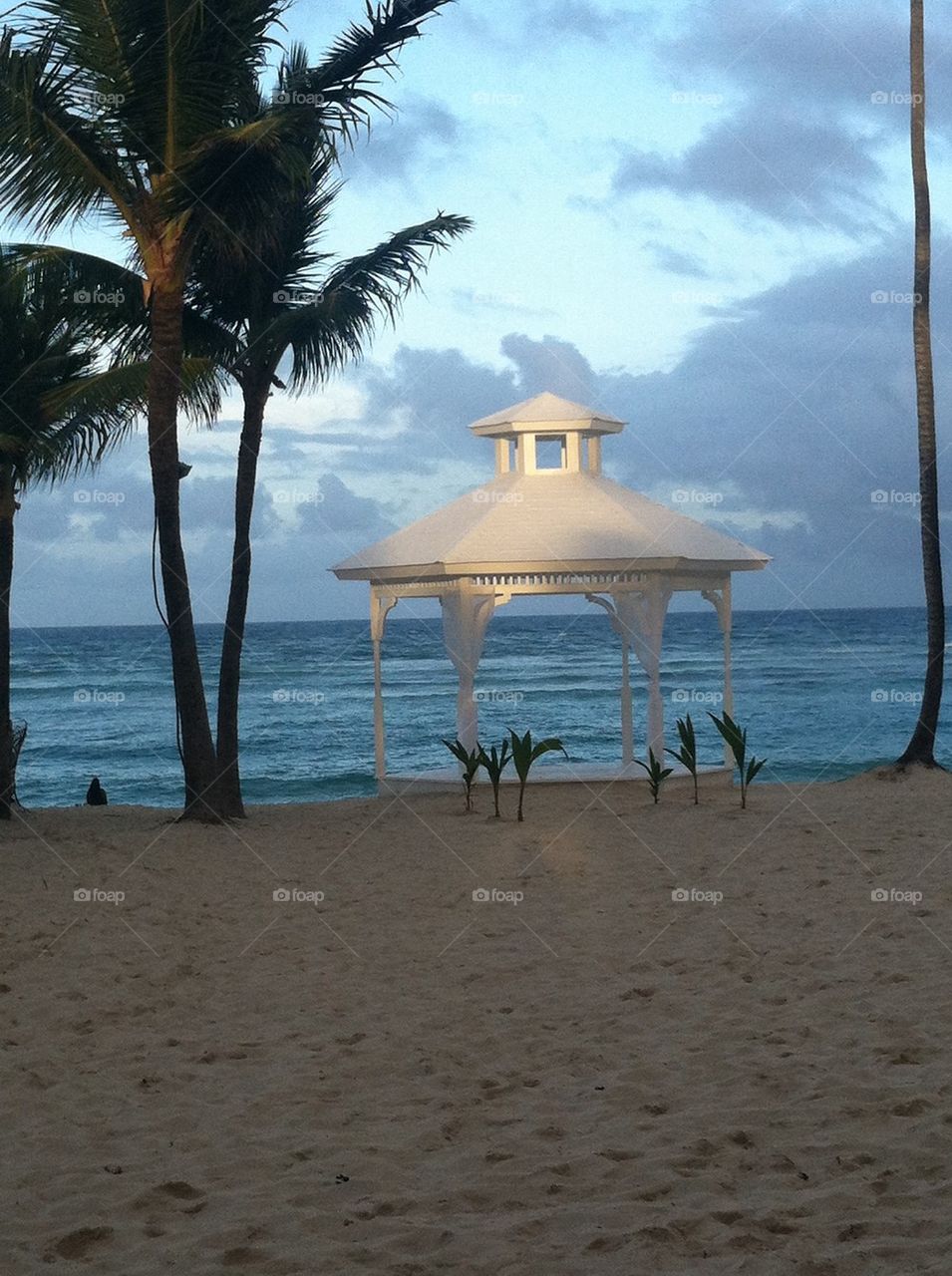Punta Cana beach at night