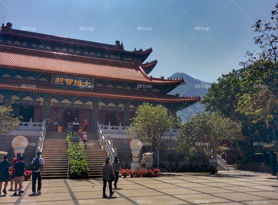 Po Lin Monastery in Lantau, Hong-Kong