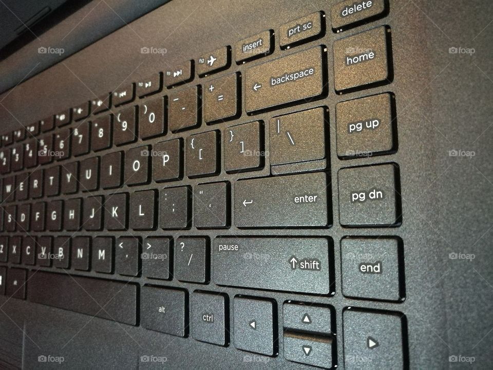 A black laptop keyboard