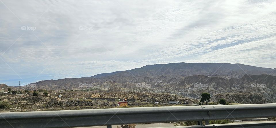 Foto hecha desde el coche en marcha