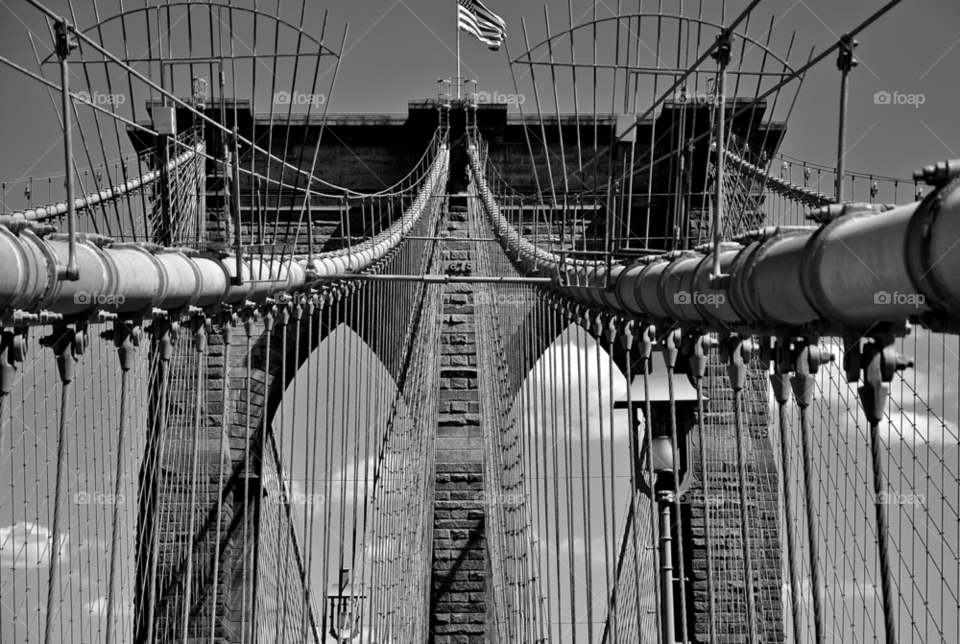 usa bridge black and white new york by ibphotography