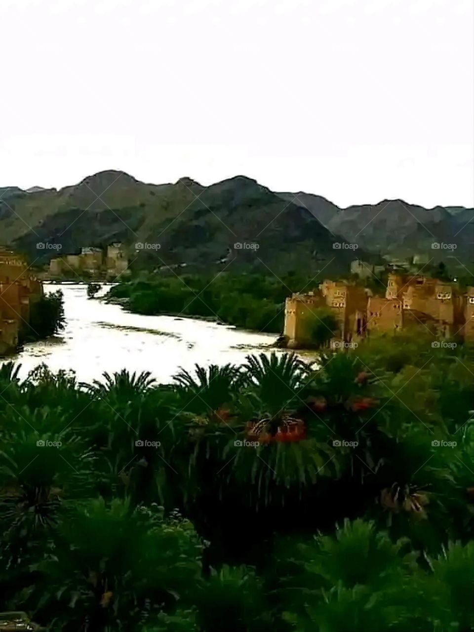 Glory be to God, the magnificent and picturesque view and the natural green trees are a view that is nothing more wonderful than it