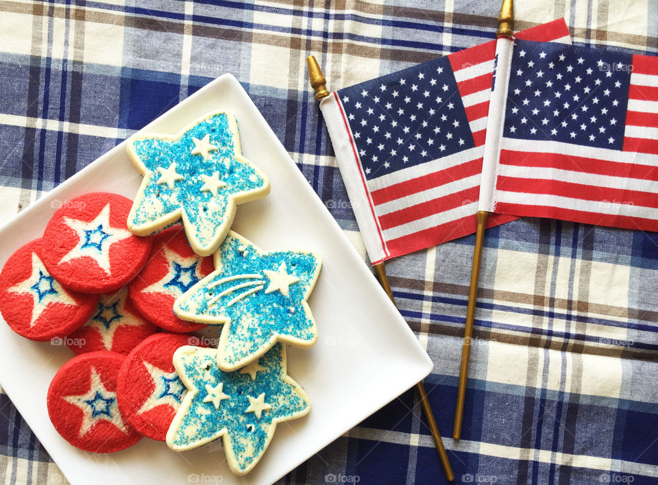 Cookies for Fourth of July celebration