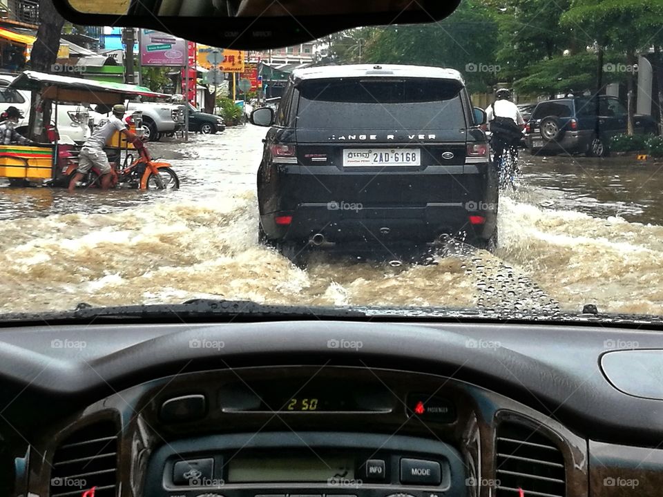 driving to the water