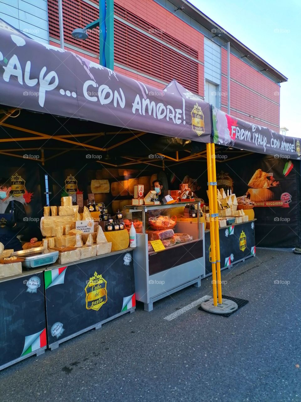 International markets in Tornio, Lapland, Finland. There are companies from several dozen different countries selling and presenting their products. People are happy when finally something happens for a long time.