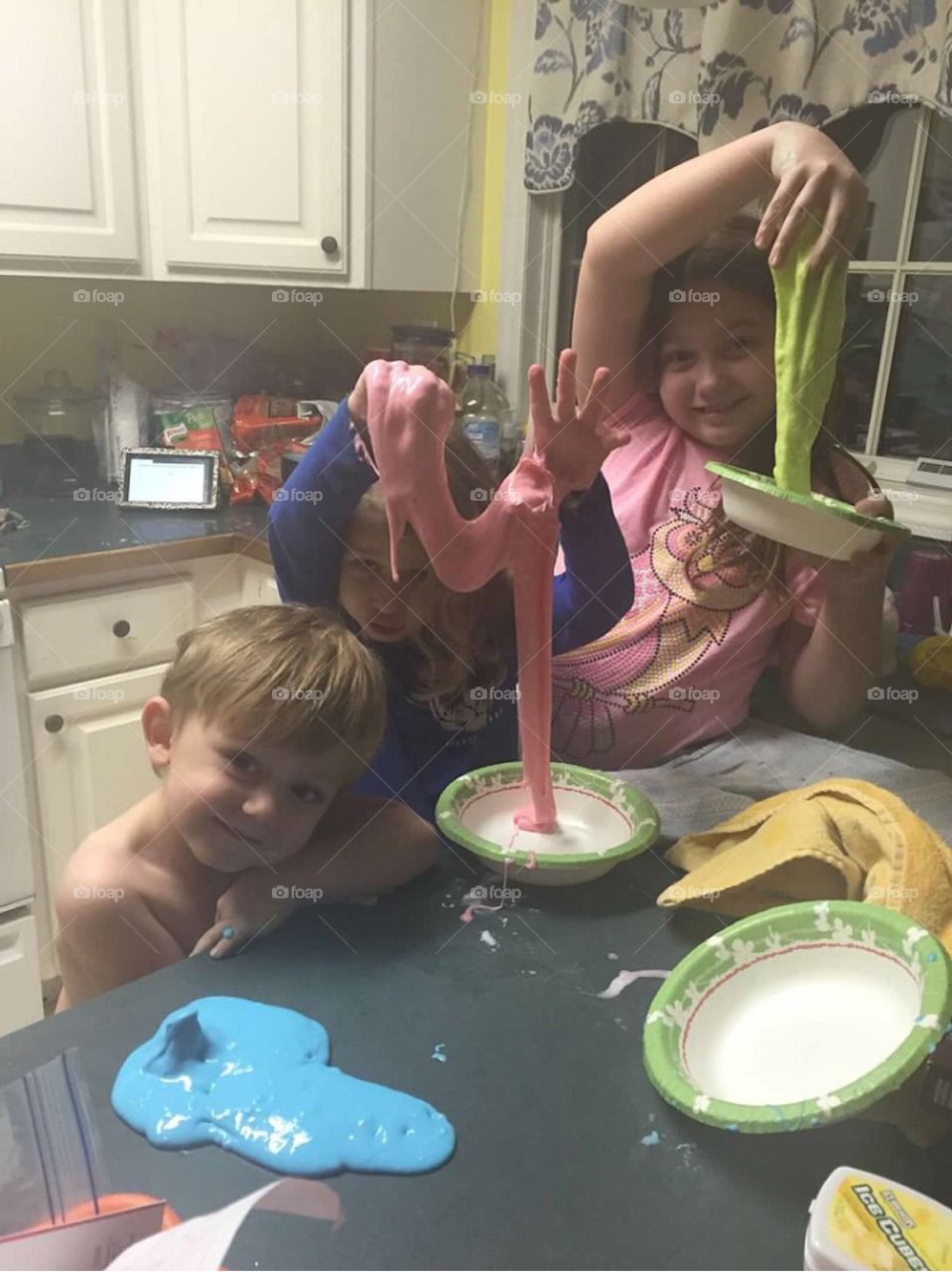 These kids love their slime!